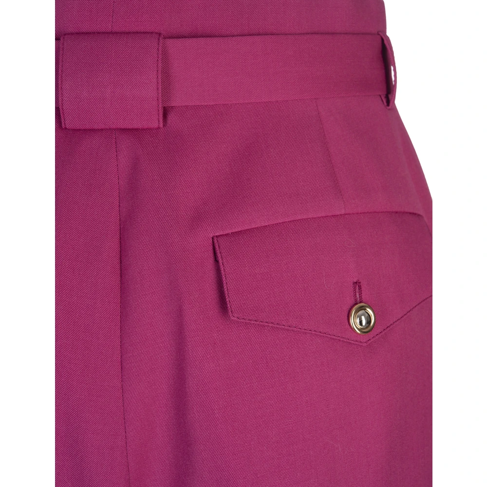 Lanvin Roze Wijde Wollen Broek Pink Dames