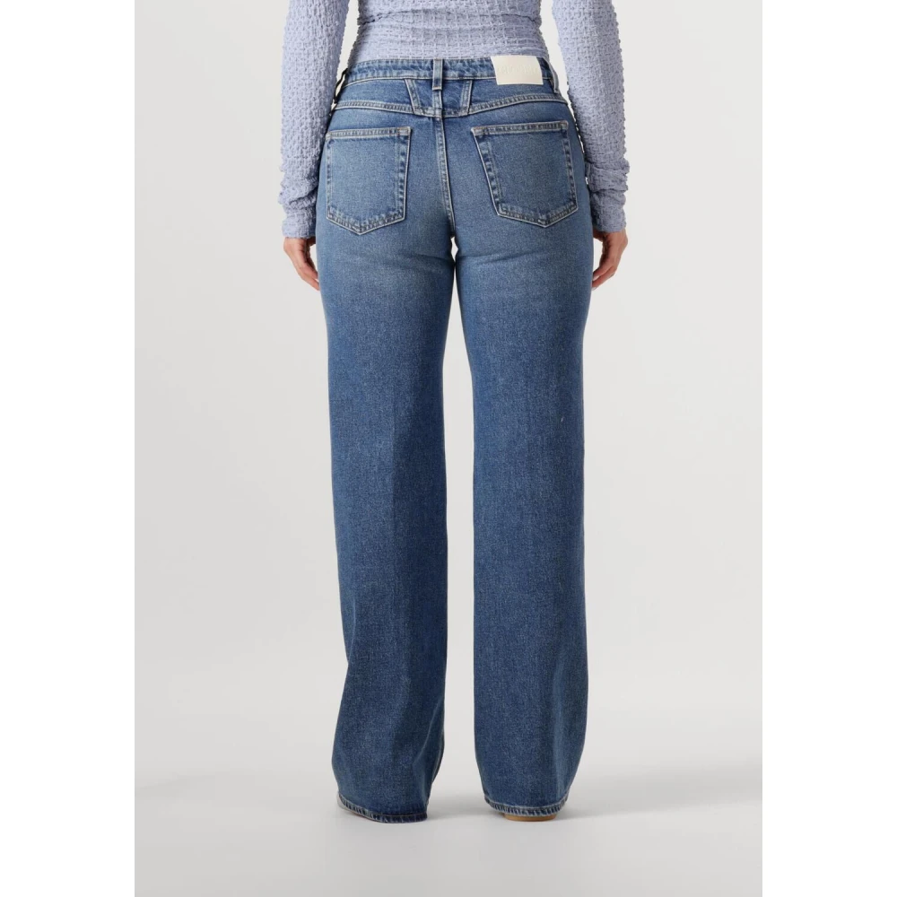 closed Rechte Pijp Blauwe Jeans voor Dames Blue Dames