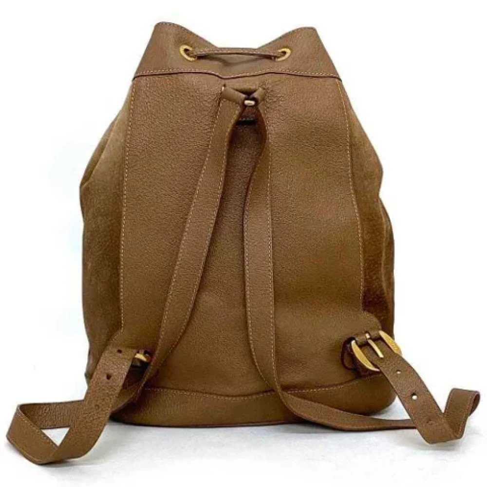 Gucci Vintage Pre-owned Suede backpacks Brown Dames