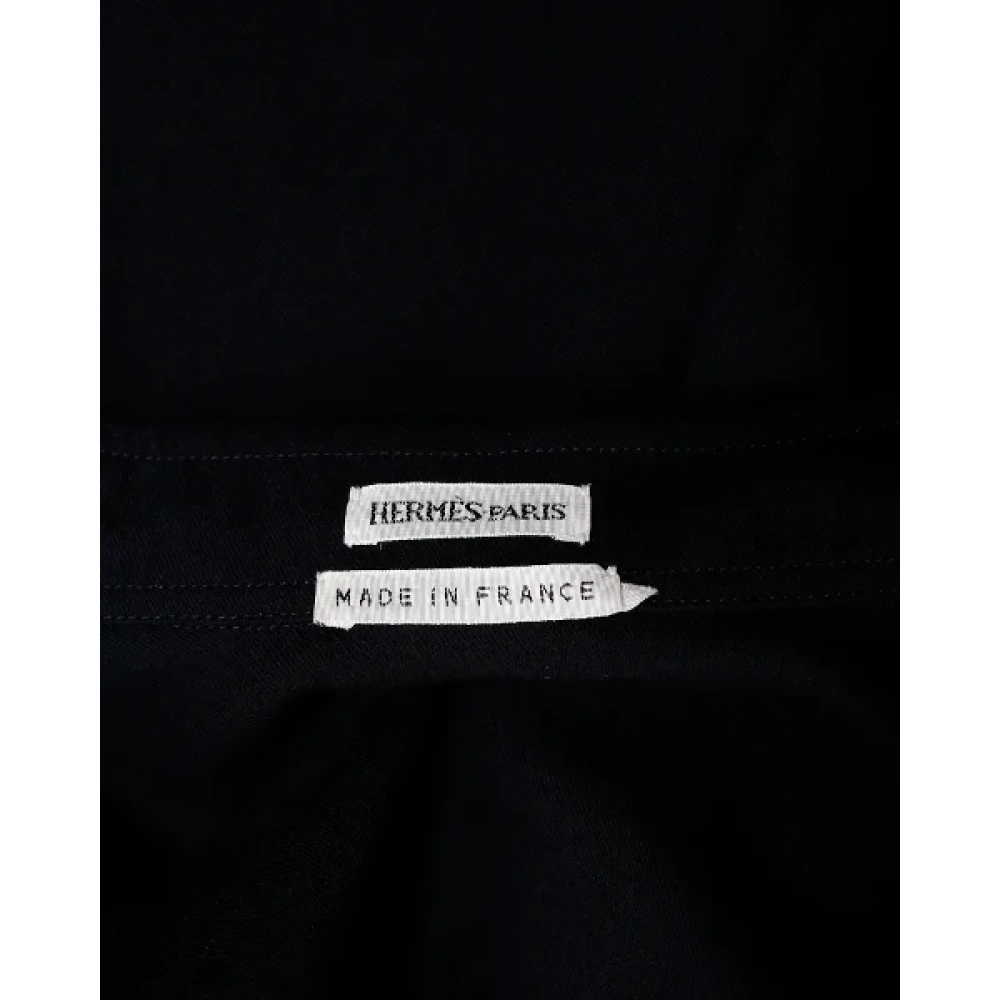 Hermès Vintage Pre-owned Wool dresses Black Dames