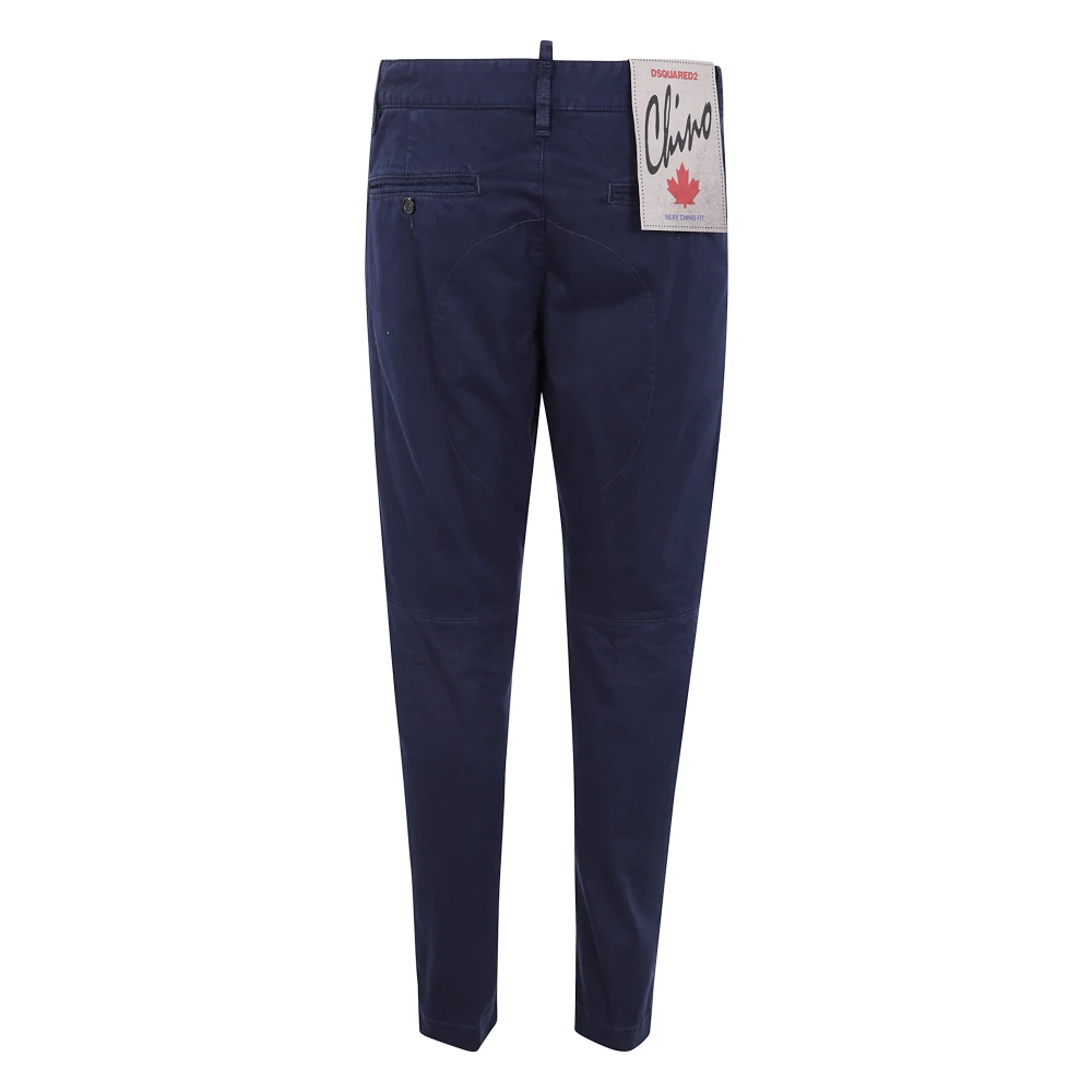 Dsquared2 Casual Chino Broek voor Mannen Blue Heren