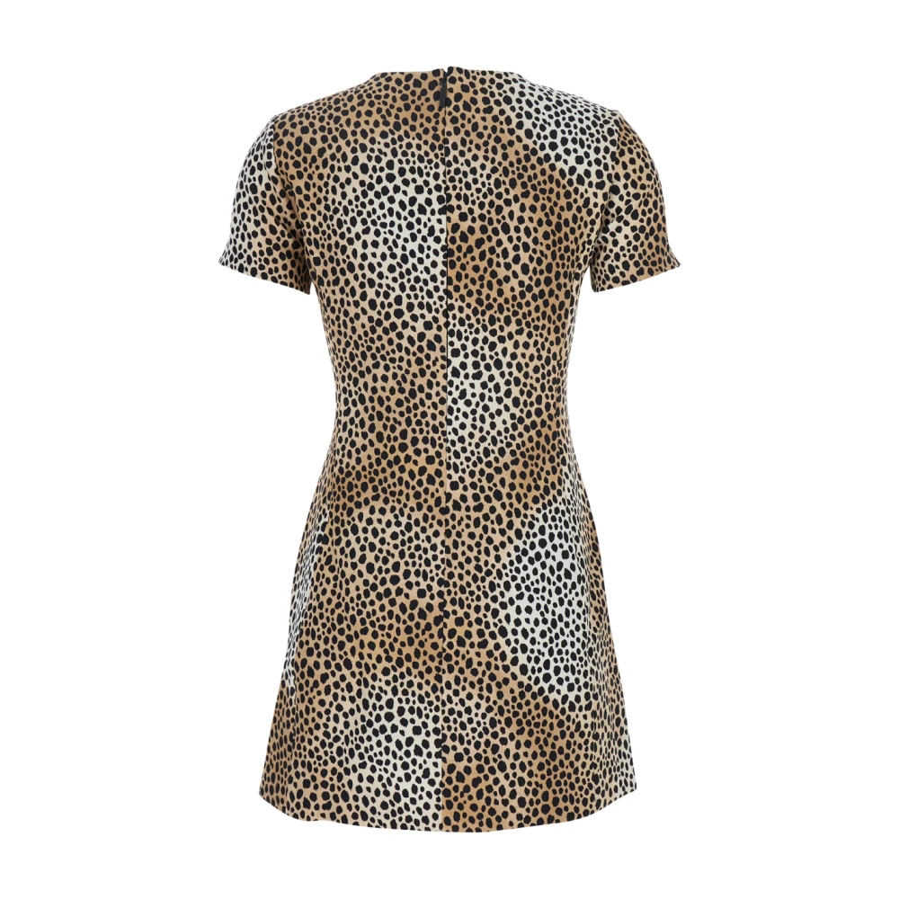 Michael Kors Luipaardprint Mini Jurk Vrouw Brown Dames