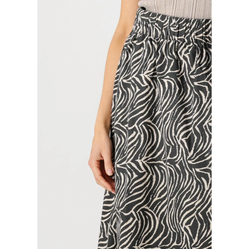 NEO NOIR Zebra Lange Rok Yara Elegant Stijl Black Dames