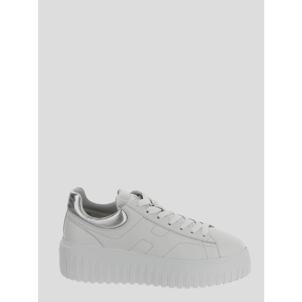 Hogan Leren Vetersneaker White Dames