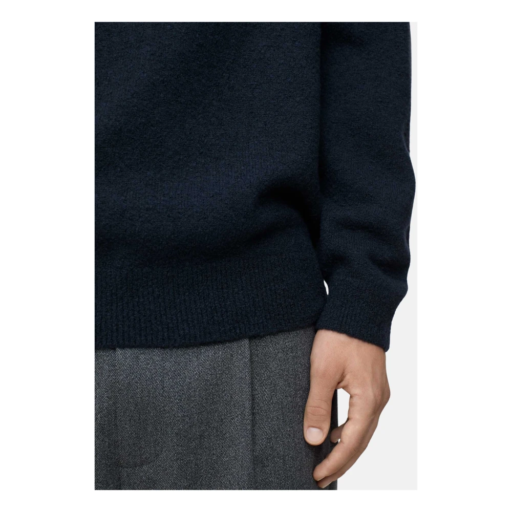 closed Wollen Bouclé Raglan Crewneck Sweater Blue Heren