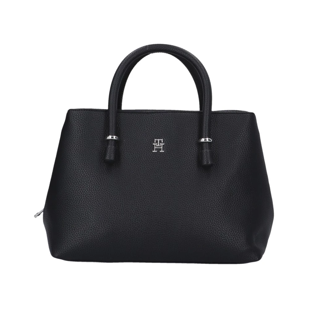 Tommy Hilfiger Zwarte handtas met meerdere compartimenten Black Dames
