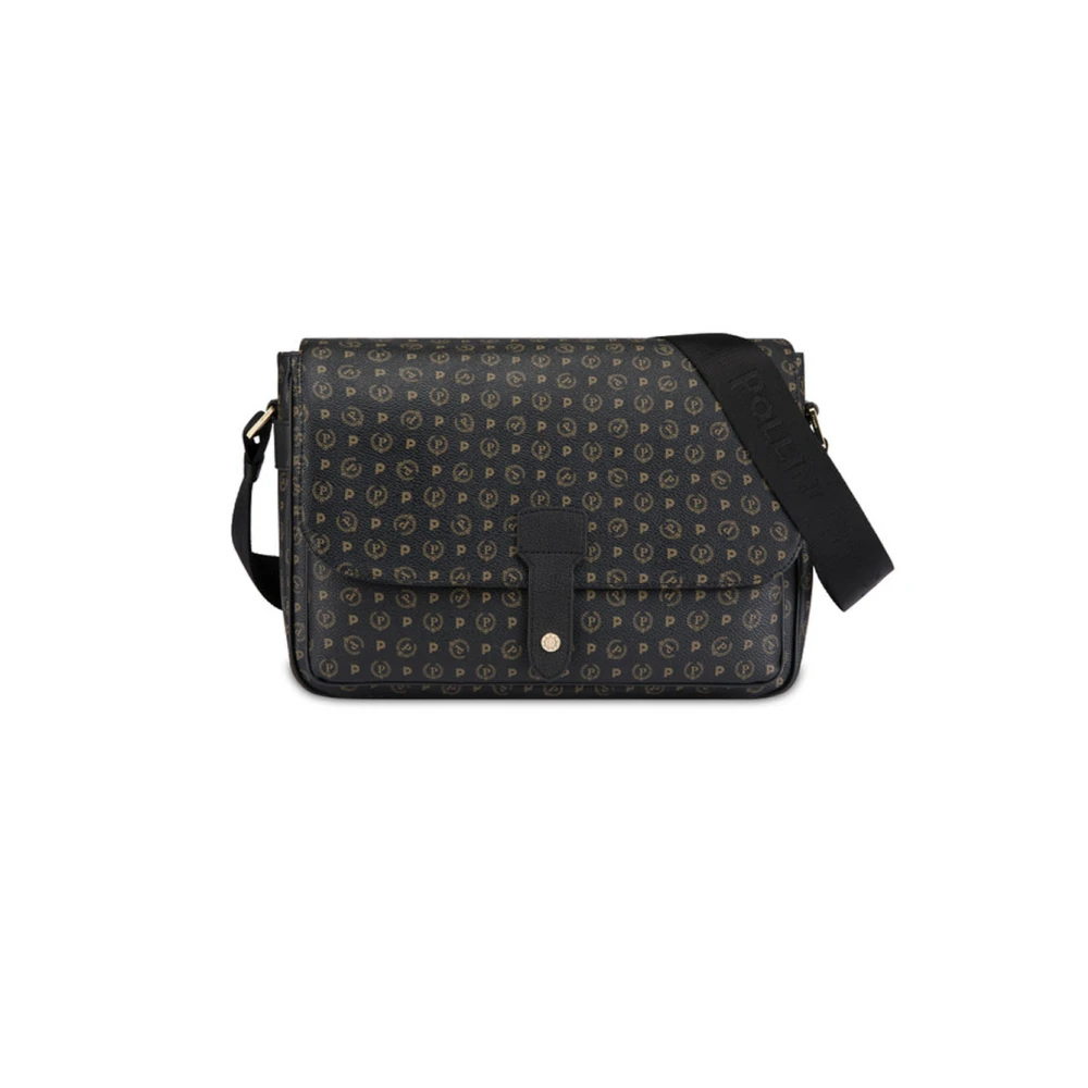 Pollini Donna Nero - Borsa A Tracolla Heritage Con Nastro Logato - Bags - One Size