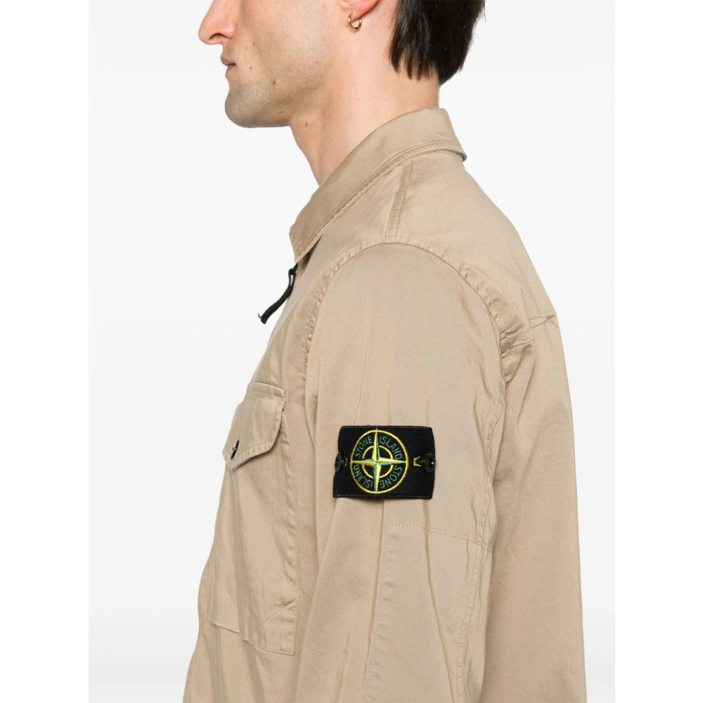 Stone Island Casual Overhemden Collectie Beige Heren