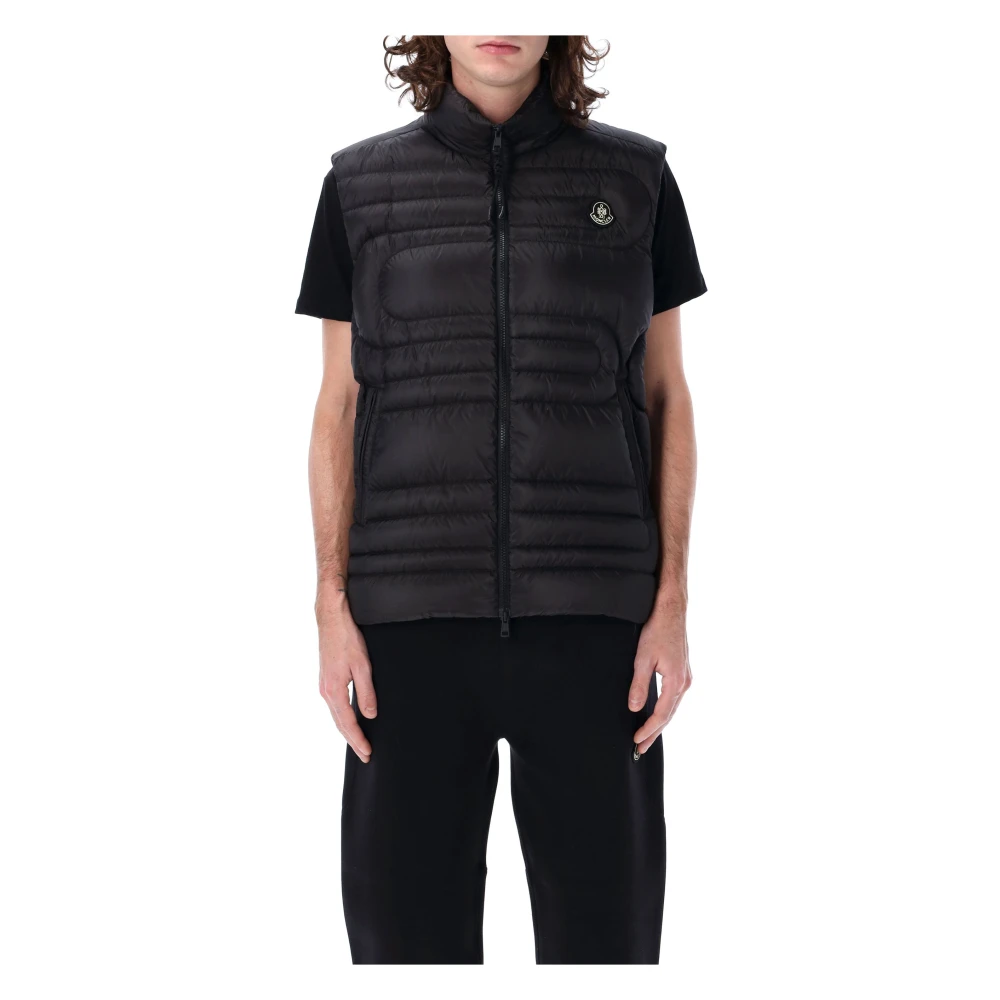 Moncler Slang-gewatteerd Donsvest Black Heren