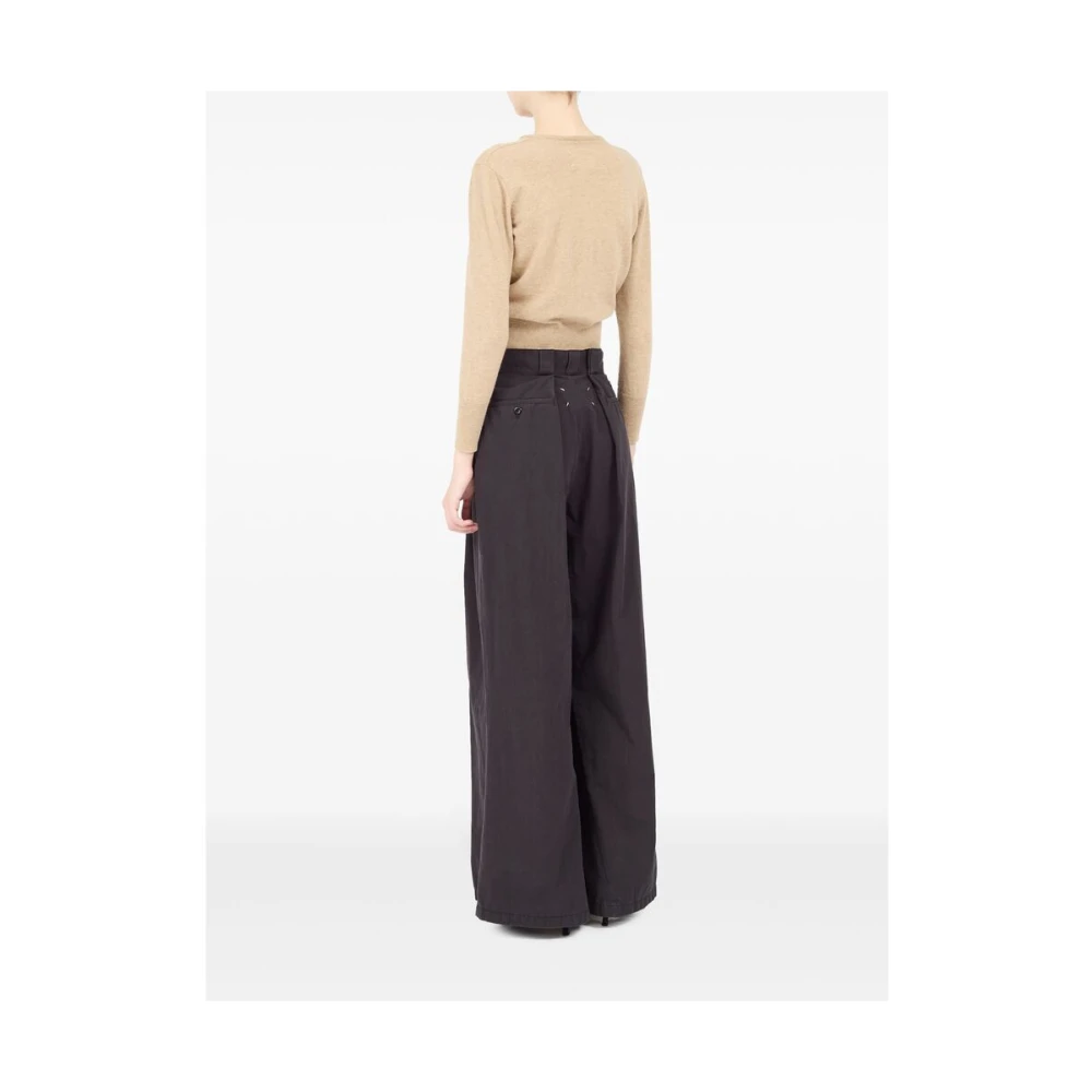 Maison Margiela Beige Wol Knooptrui Beige Dames