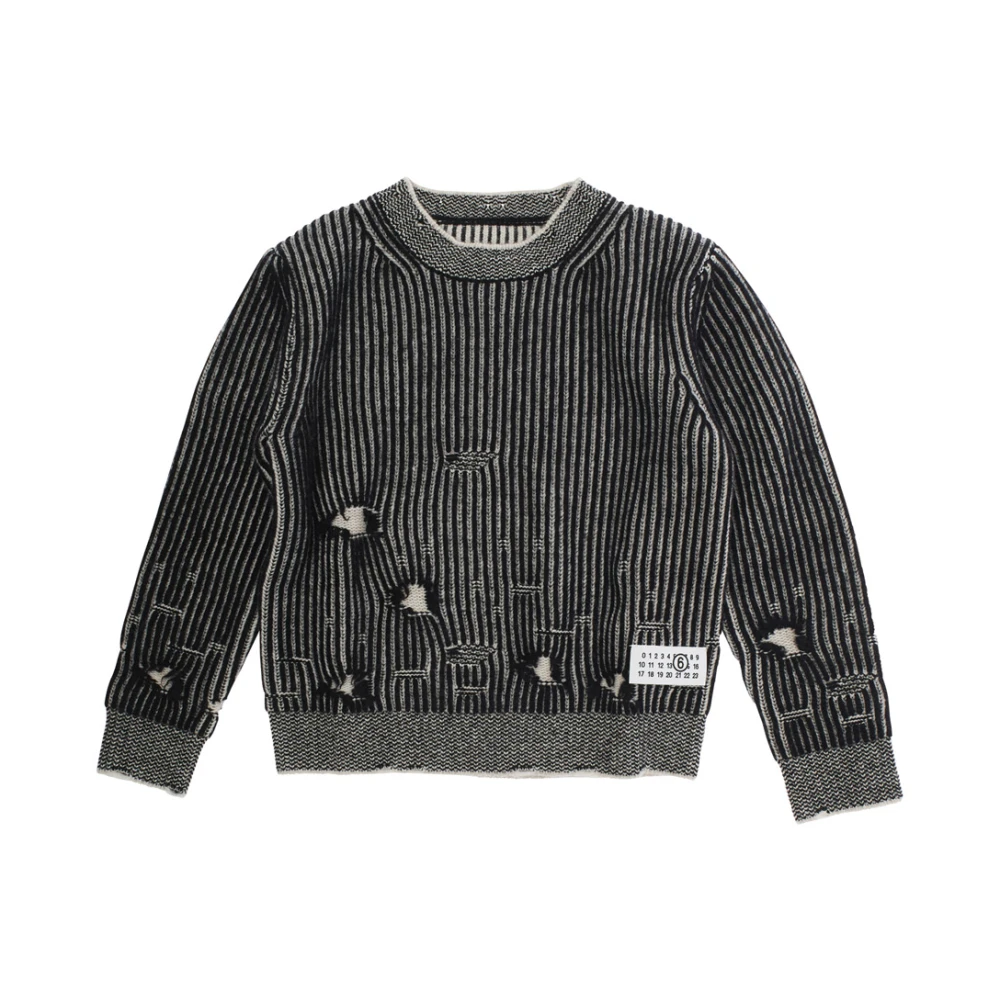 Mm6 Maison Margiela Boys Black Unisex Knitwear Jumper