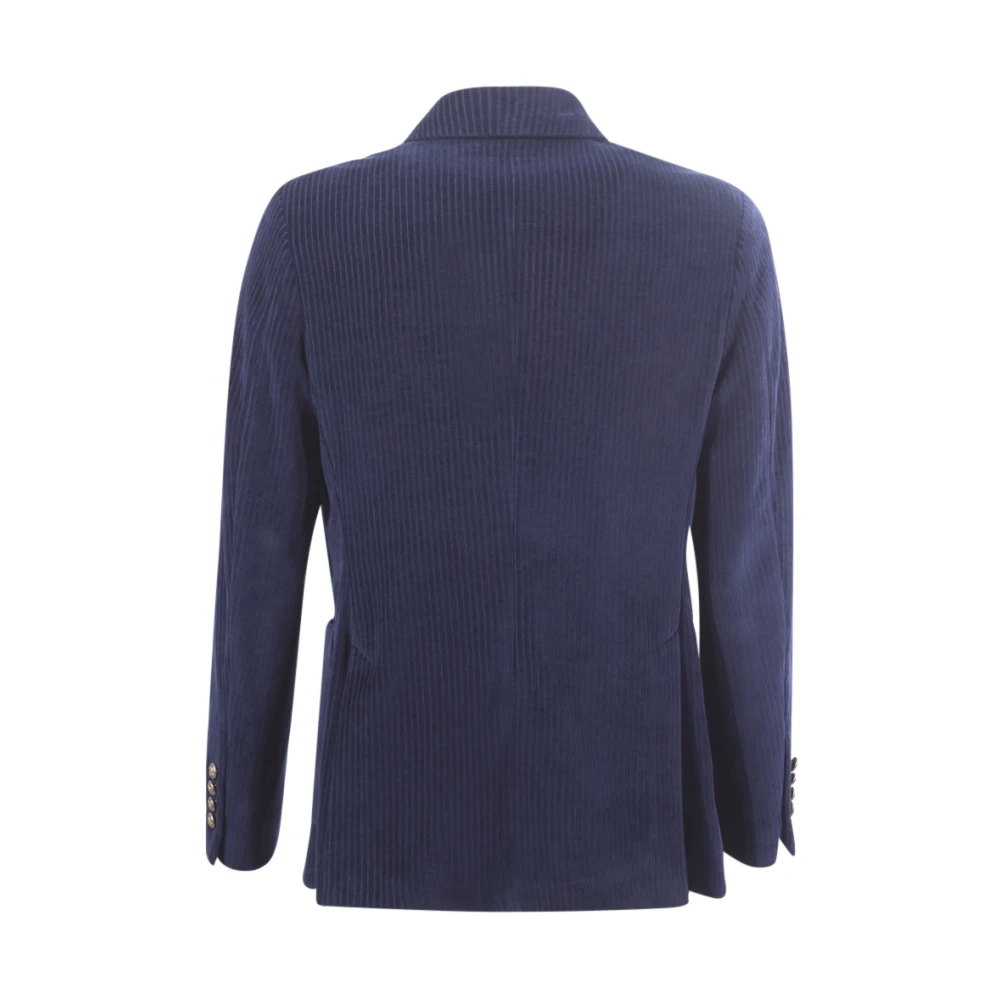 Circolo 1901 Blauw Peak Revers Jas Italiaans Gemaakt Blue Heren