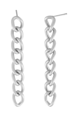 Tjock Kedja Silver Länkörhängen
