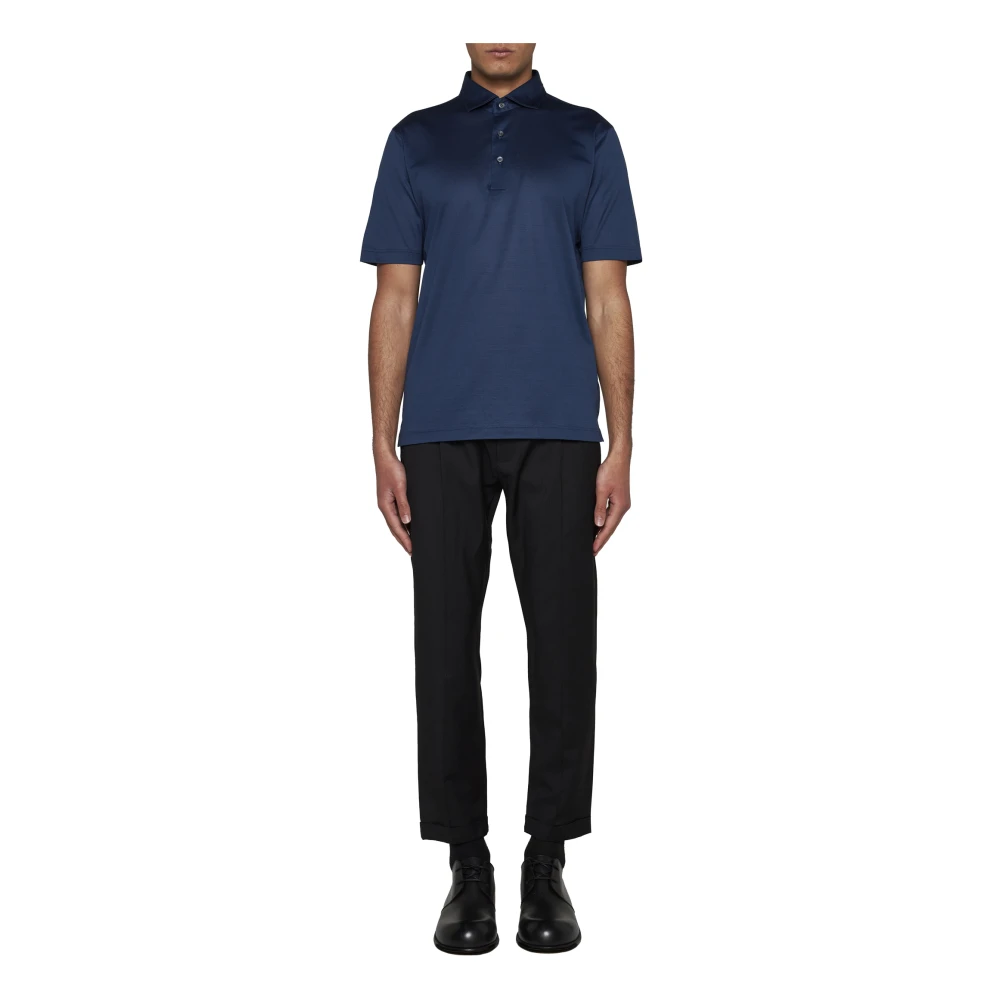 D4.0 Blauwe T-shirts en Polos Blue Heren