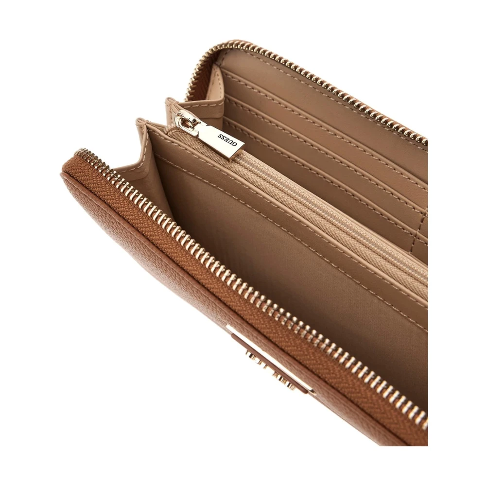 Guess Laurel Slg Medium Zi Portemonnee Cognac Brown Dames