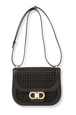 Double Gancini North-South Crossbody Bag (XS)