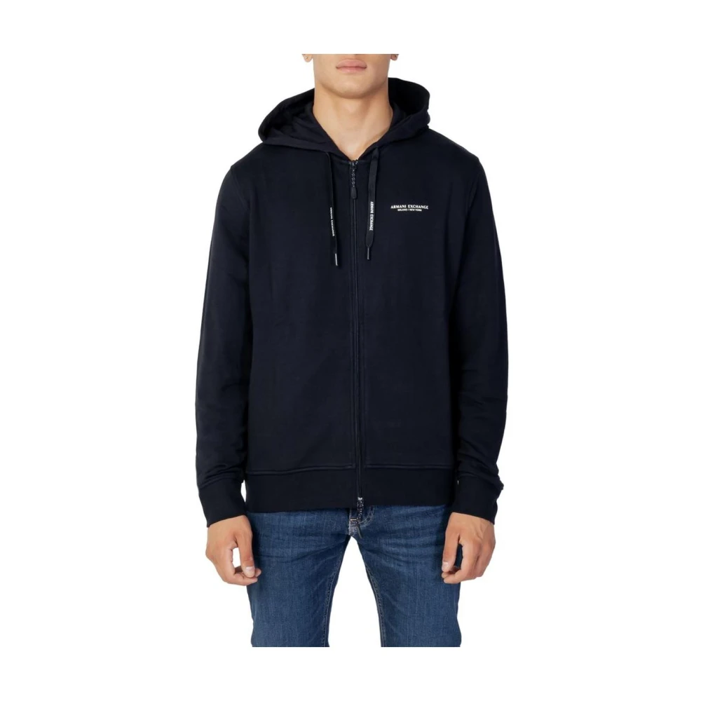 Armani Exchange Homme Bleu - Sweat À Capuche En Coton - Sweatshirts Et Sweats À Capuche - Taille: L