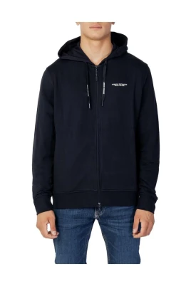 Blå Bomull ZipUp Hoodie