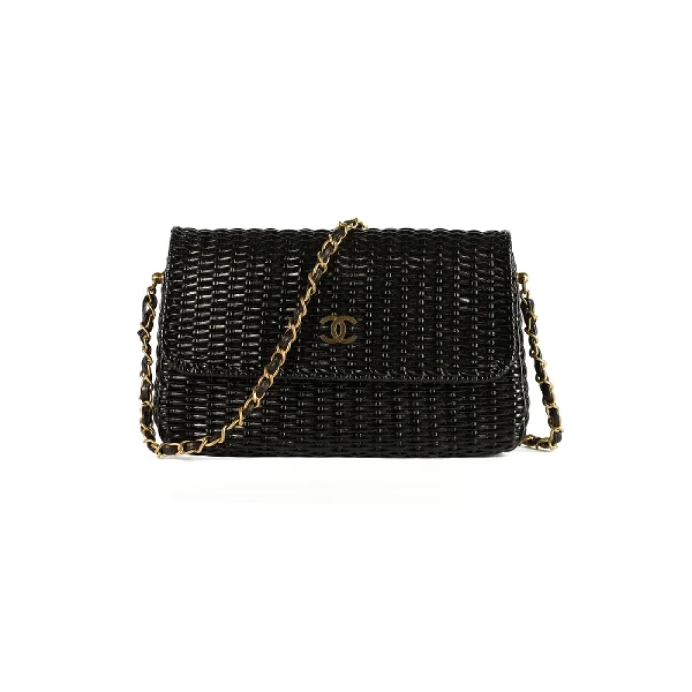 Chanel Vintage Pre-owned Leather shoulder-bags Black Dames