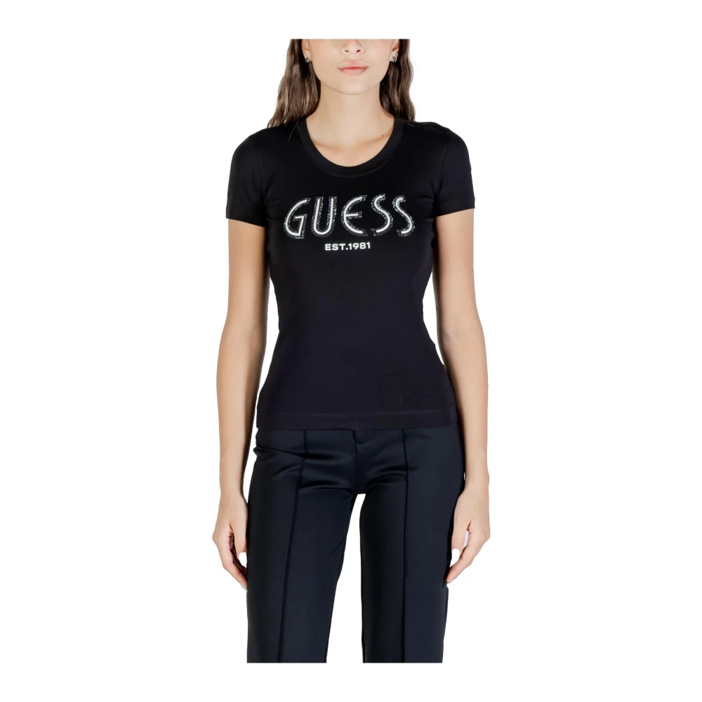 Guess Donna Nero T-Shirt Da Logo - Immagine 2