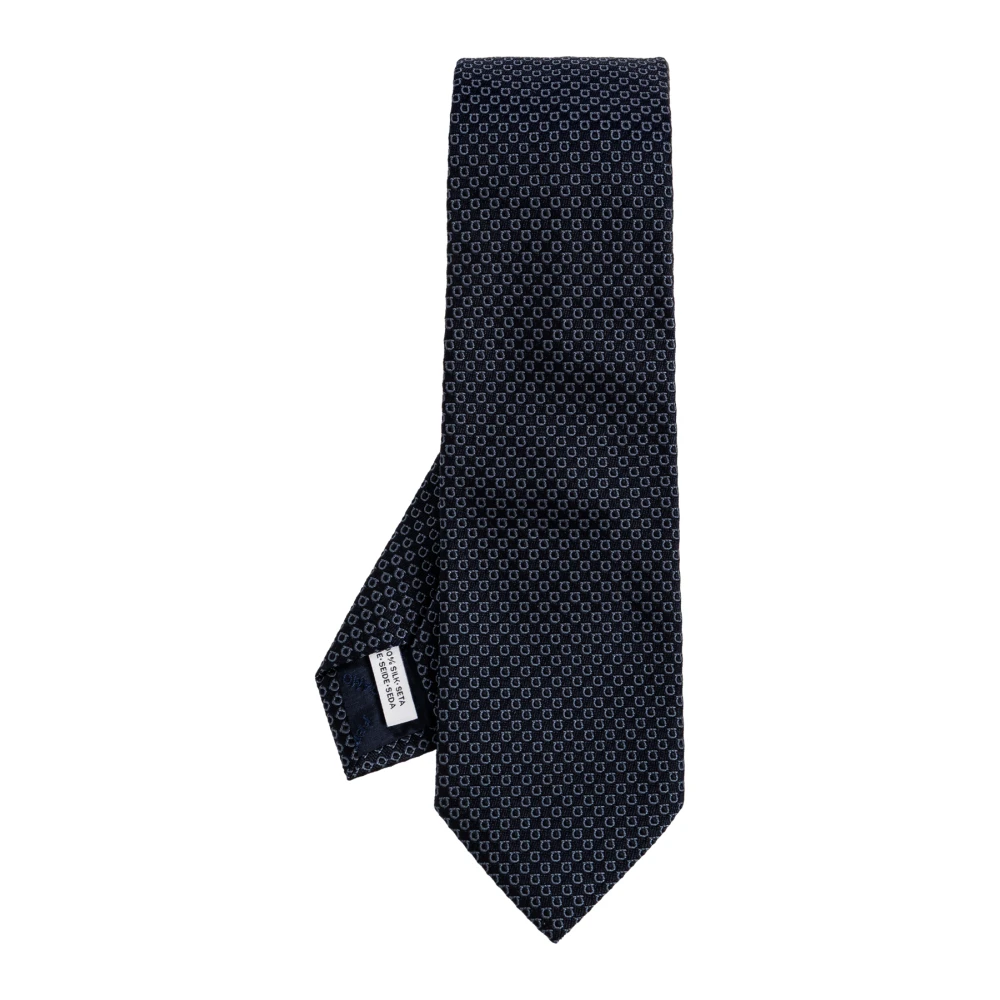 Ferragamo Herr Blå Accessoarer One Size, Läder, Silkesnål