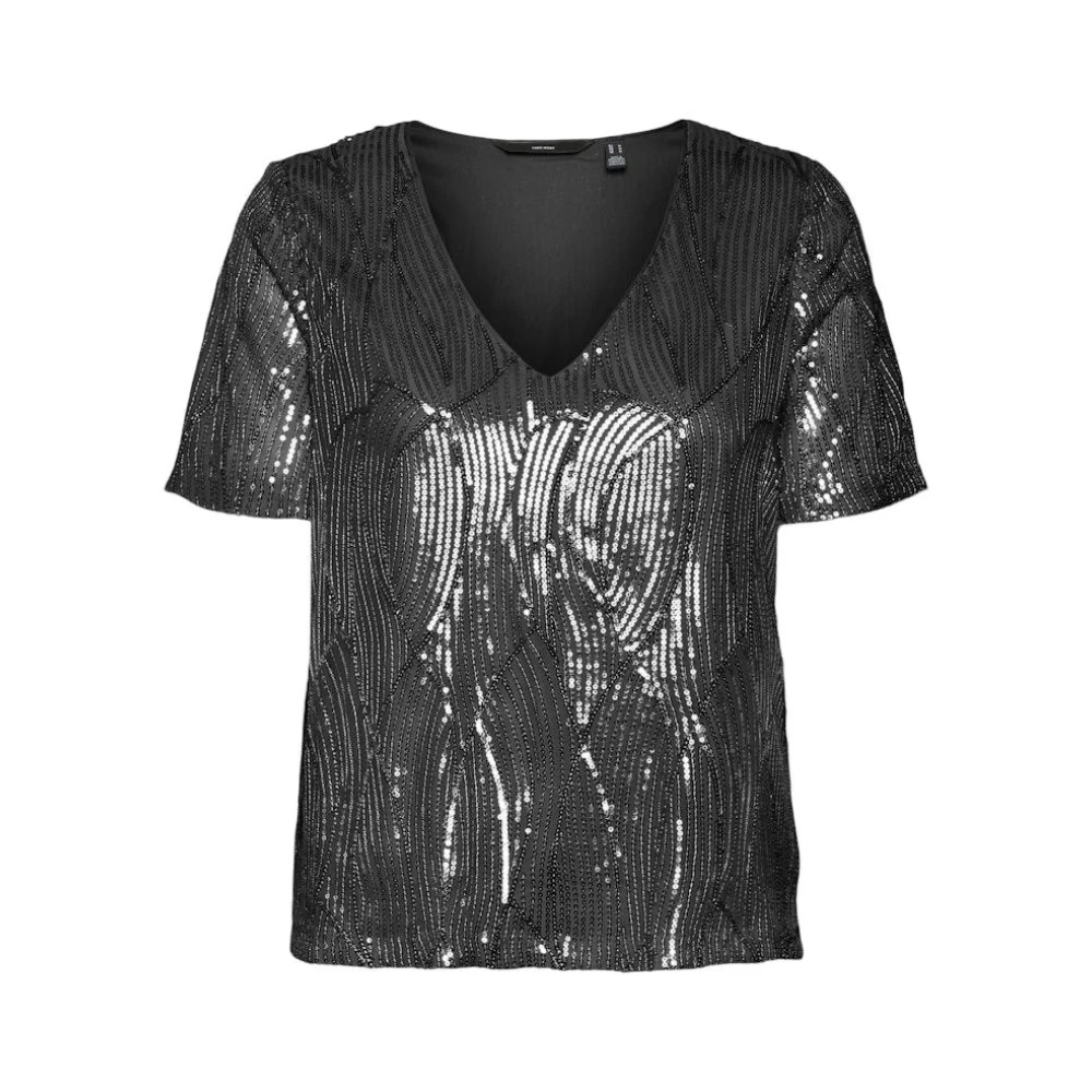 Vero Moda Zwart V-hals Top Black Dames