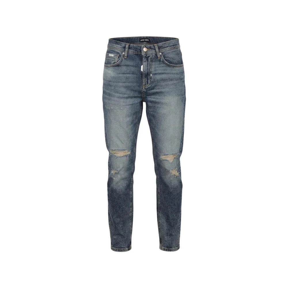 Antony Morato Men's Blue Slim Fit Jeans, W38, Zip And Button Front Pocket Jeans