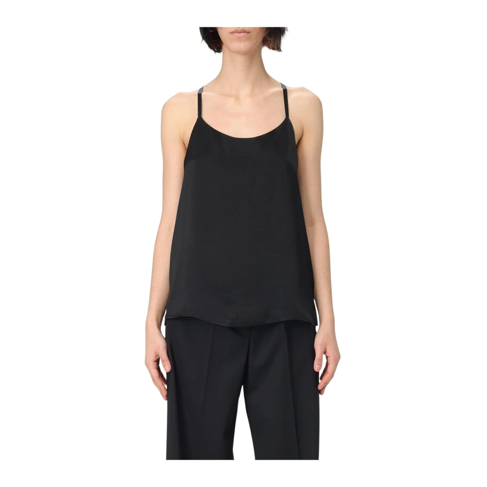 Twinset Women's Black Silk Cami Top Elegant Style