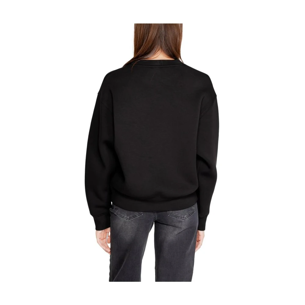 Guess Zwarte Rhinestone Logo Sweater Black Dames