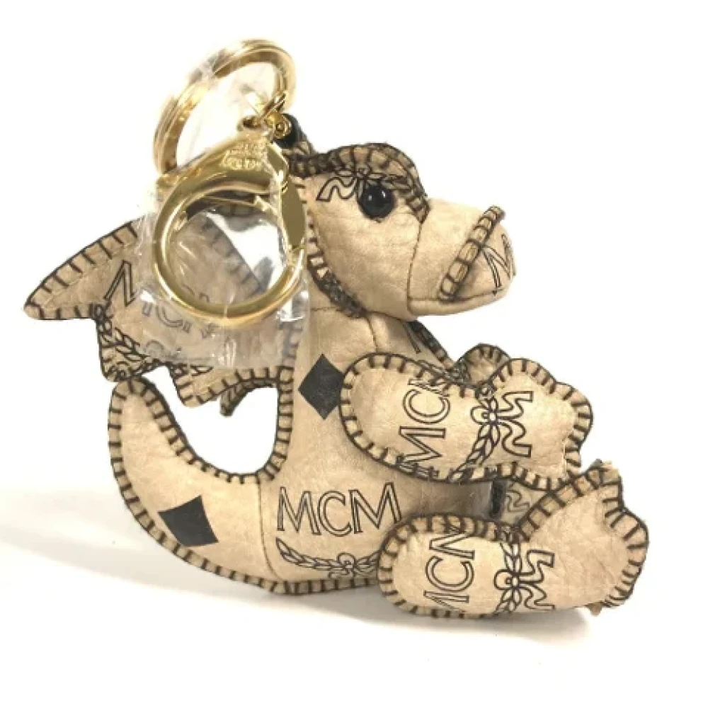 MCM Pre-owned Leather key-holders Beige Dames