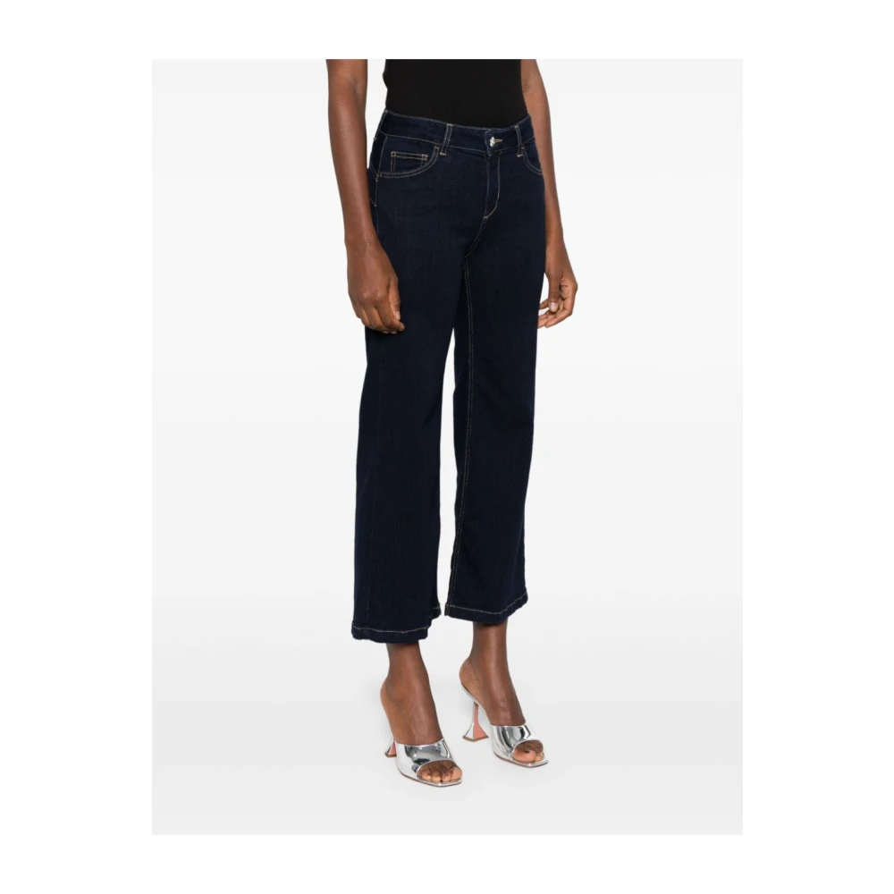 Liu Jo Donkerblauwe Katoenen Elastische Jeans Blue Dames
