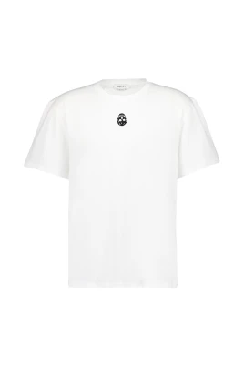 Vit Skull Bomull T-shirt