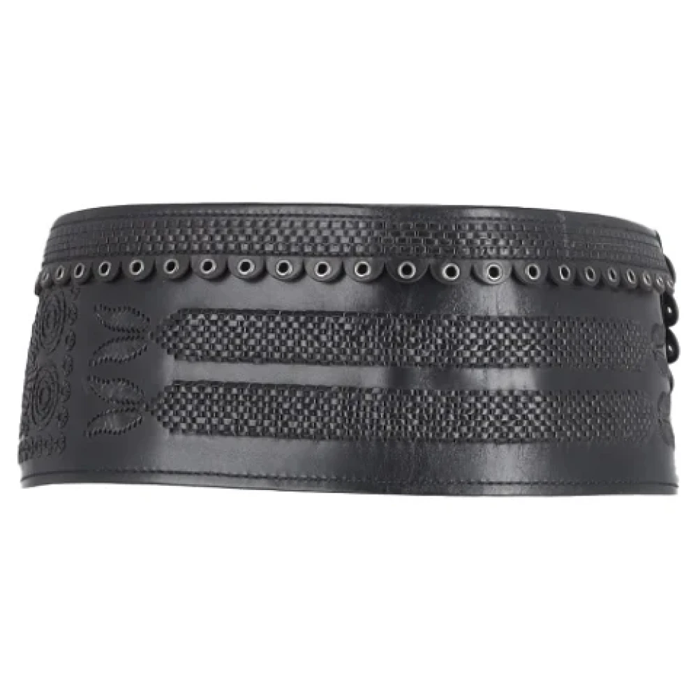 Yves Saint Laurent Vintage Pre-owned Leather belts Black Dames