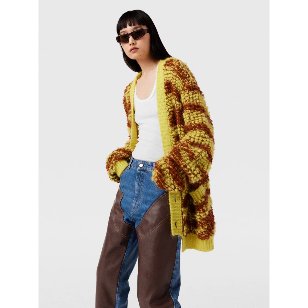 Stella Mccartney Multikleur V-hals Trui met Zakken Multicolor Dames