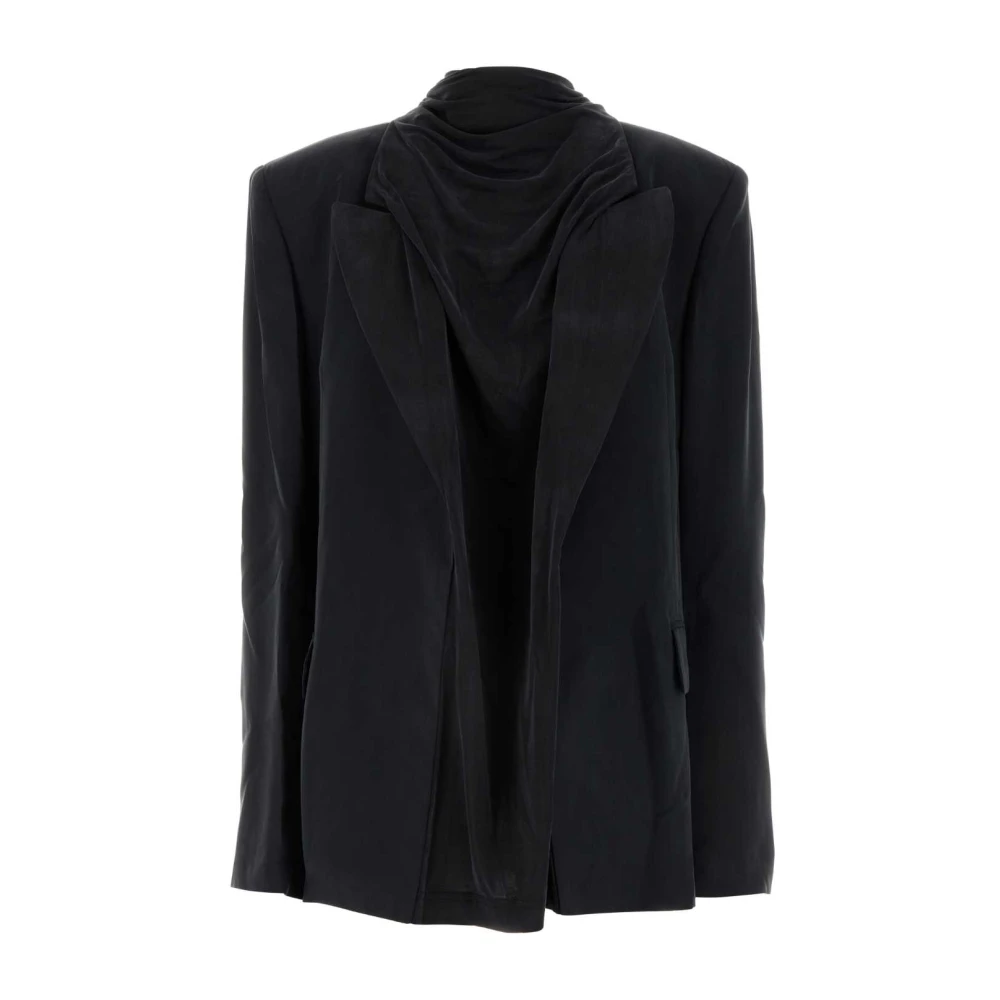 Y Project Oversize Houtskool Cupro Blazer Black Dames