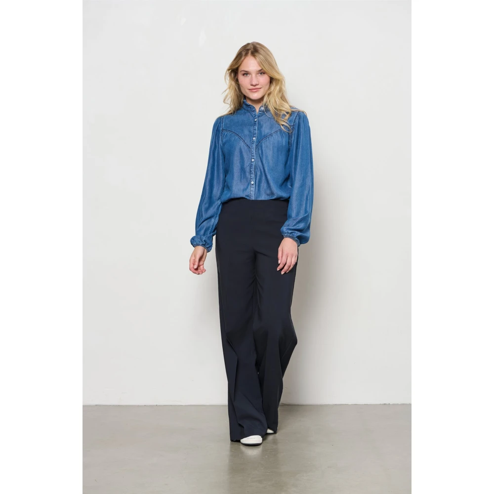 &Co Woman Wijde Broek Zomerse Stijl Blue Dames