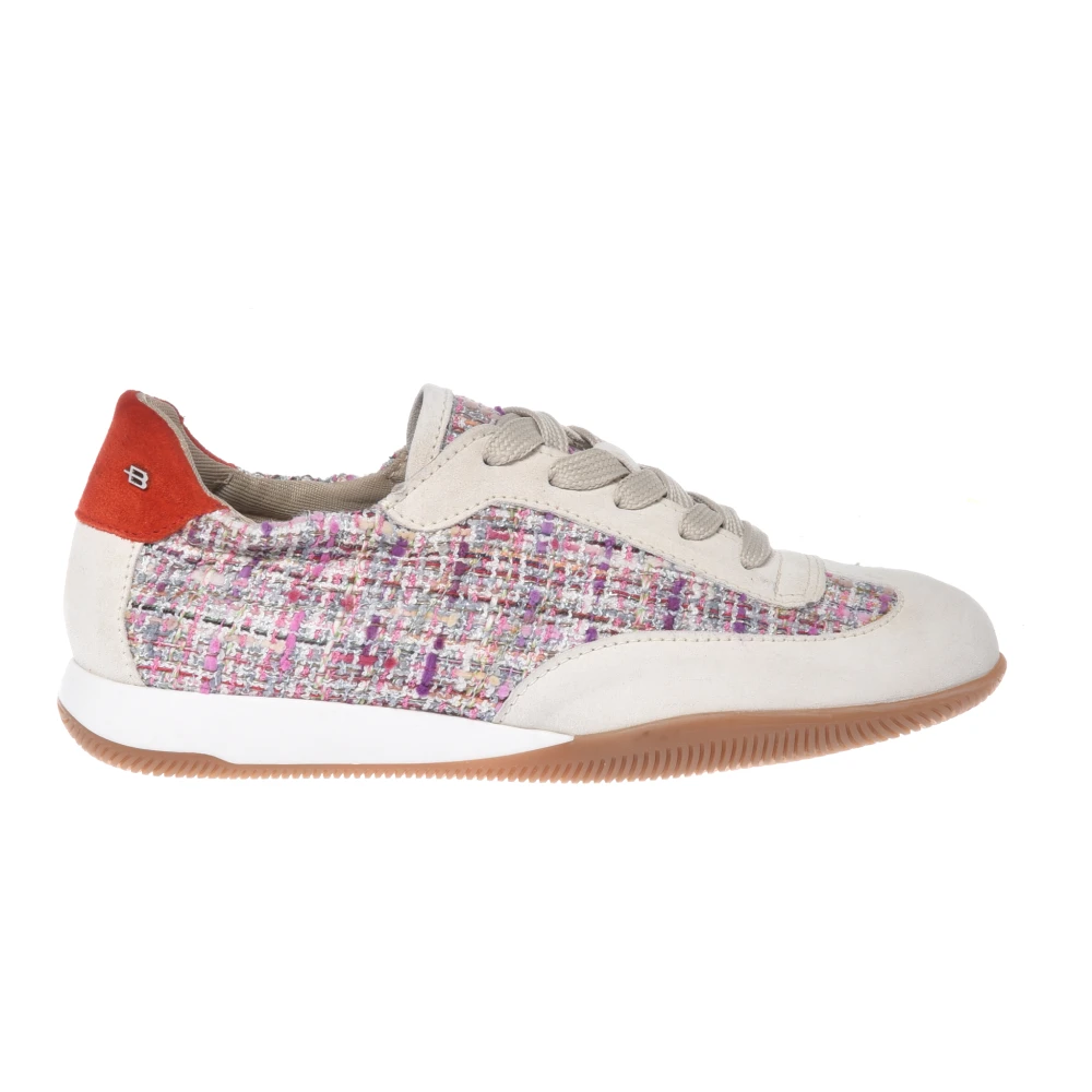 Baldinini Multicolor Off White Suede And Tweed Sneaker - Female - Sneakers - 5 Uk - Shoes