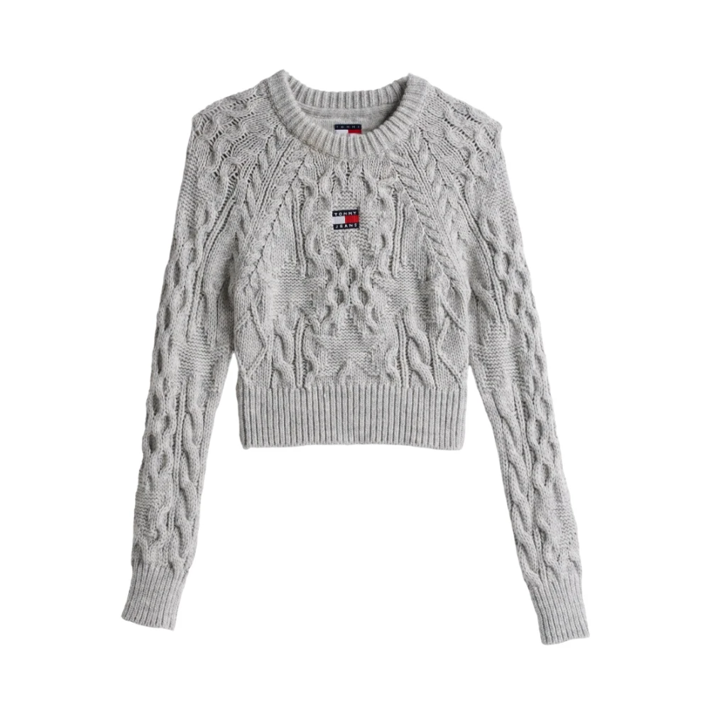 Tommy Jeans Gebreide trui met sterren Gray Dames