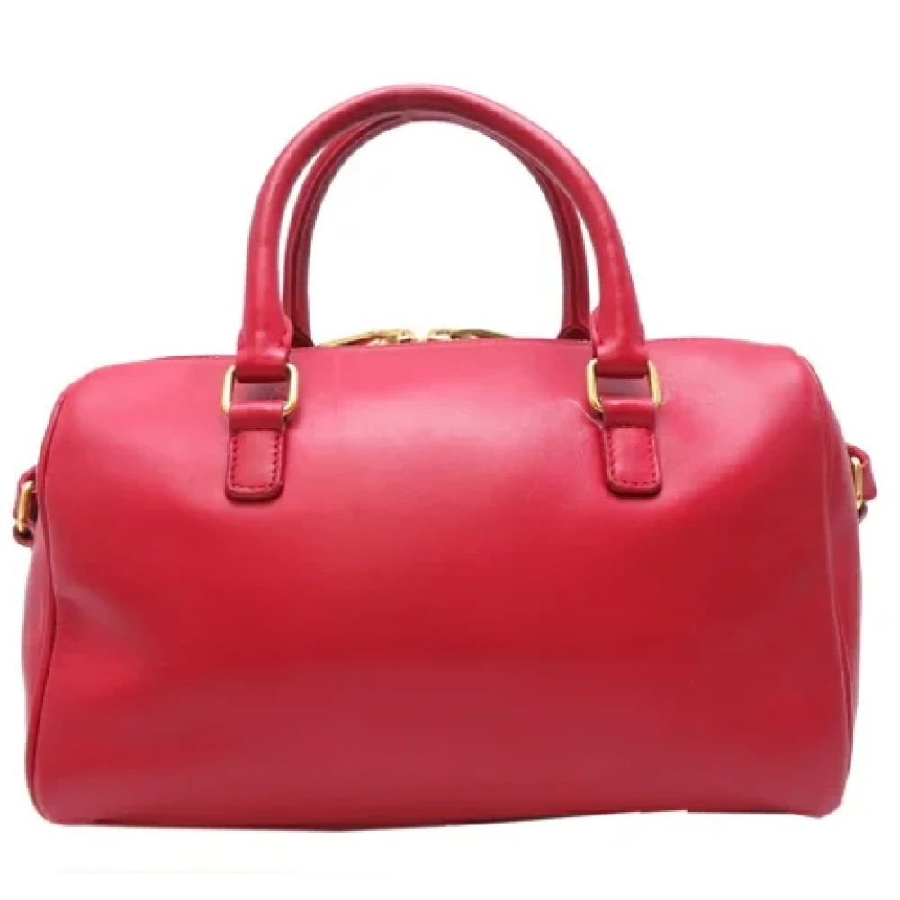 Saint Laurent Vintage Pre-owned Leather handbags Red Dames