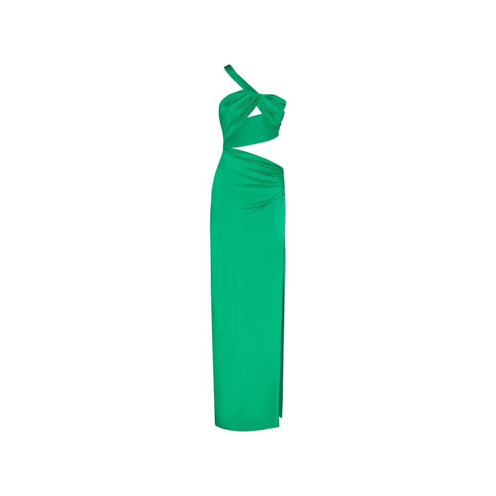 Circus Hotel Groene Cut Out Jurk met Eén Schouder Green Dames
