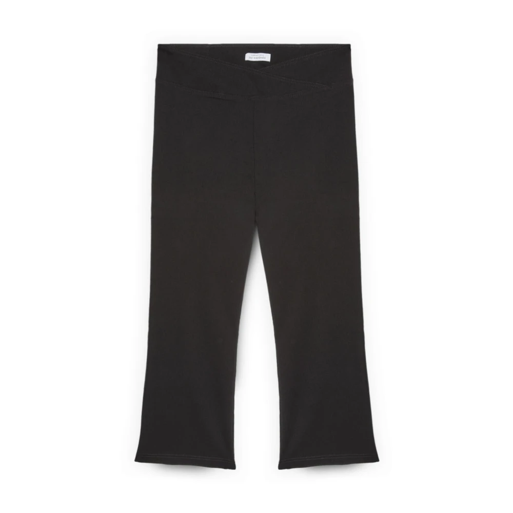 Fiorella Rubino Mujer Negro - Pantalones Acampanados Cortos - Trousers - Xs - Pantalones Acampanados Cortos