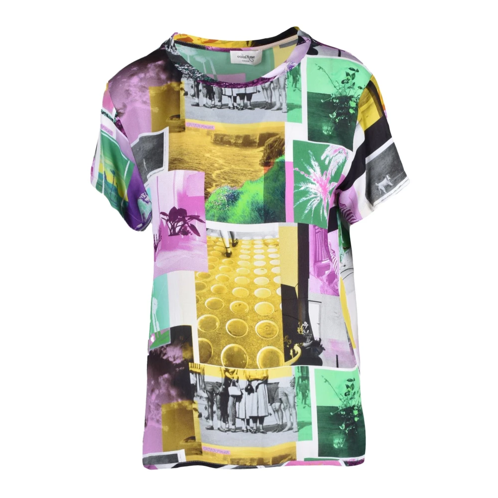 Ottod'Ame Viscose blouse met unieke stijl Multicolor Dames
