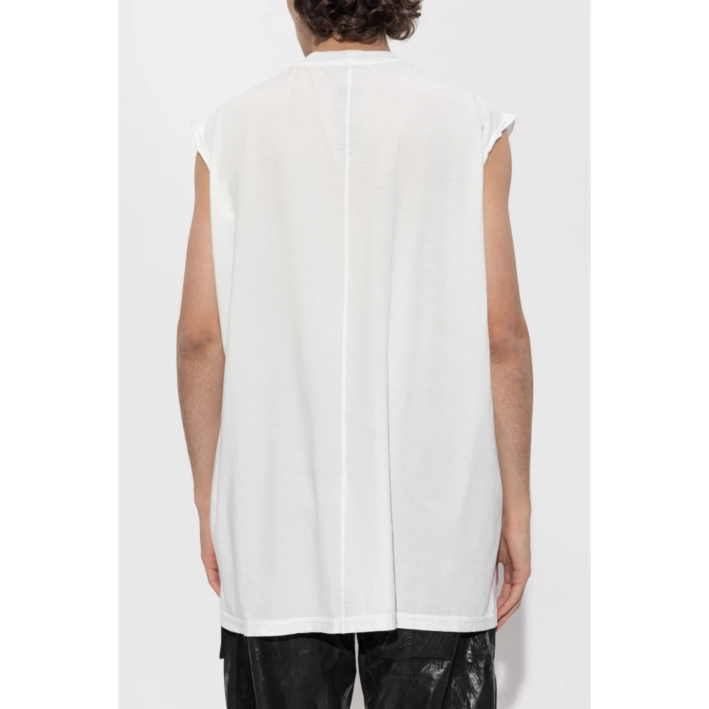 Rick Owens Tarp T-Shirt White Heren