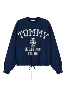 Drawcord Varsity Crest Logo Sweatshirt