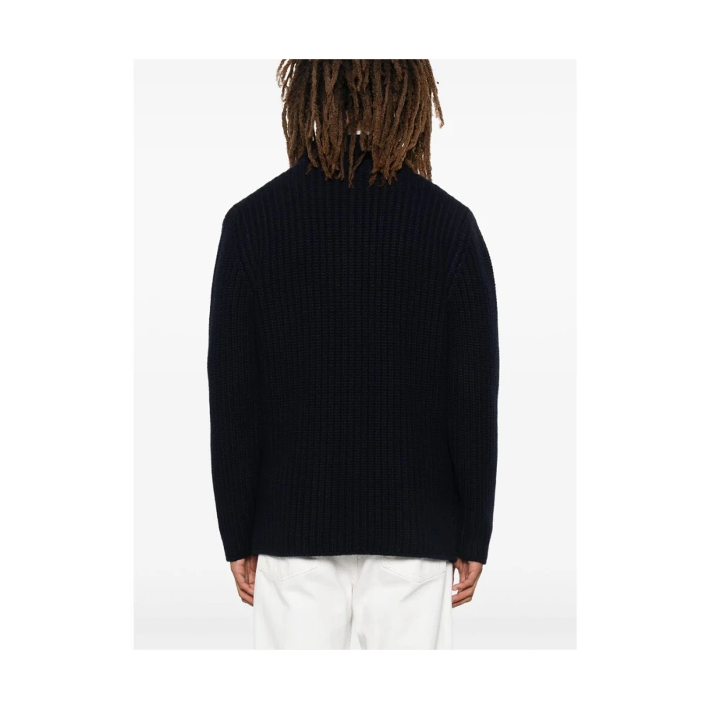 La Fileria Chunky Gebreid Navy Blauw Jack Blue Heren