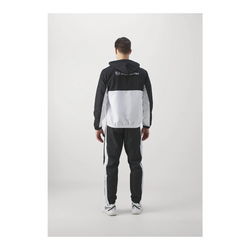 Sergio Tacchini Zwart Hooded Jogging Set Zelma White Heren