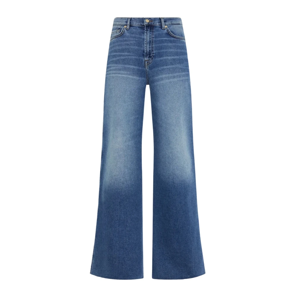 7 For All Mankind Premium Denim Jeans met Elegante Details Blue Dames