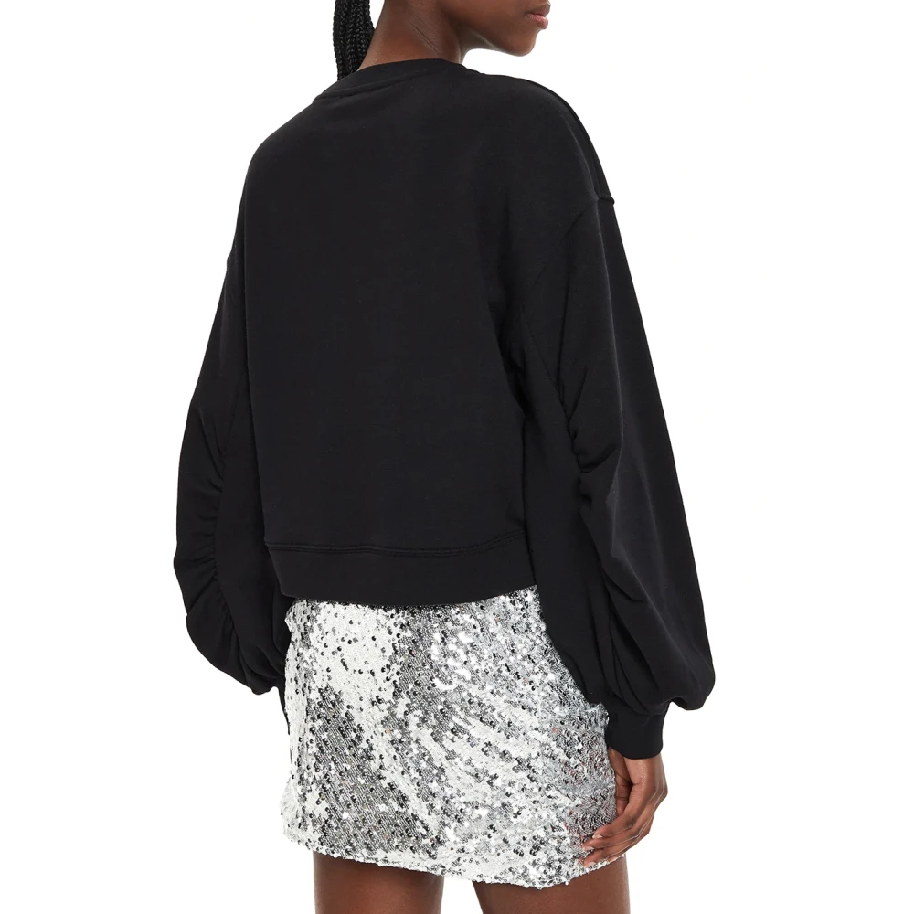 pinko Zwarte Sweater Love Birds Geborduurd Black Dames