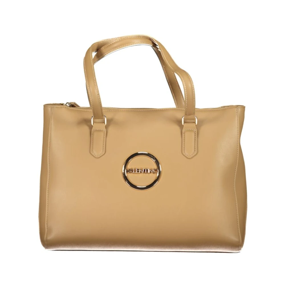 Valentino By Mario Valentino Women's Beige Handbag With Logo Accent
