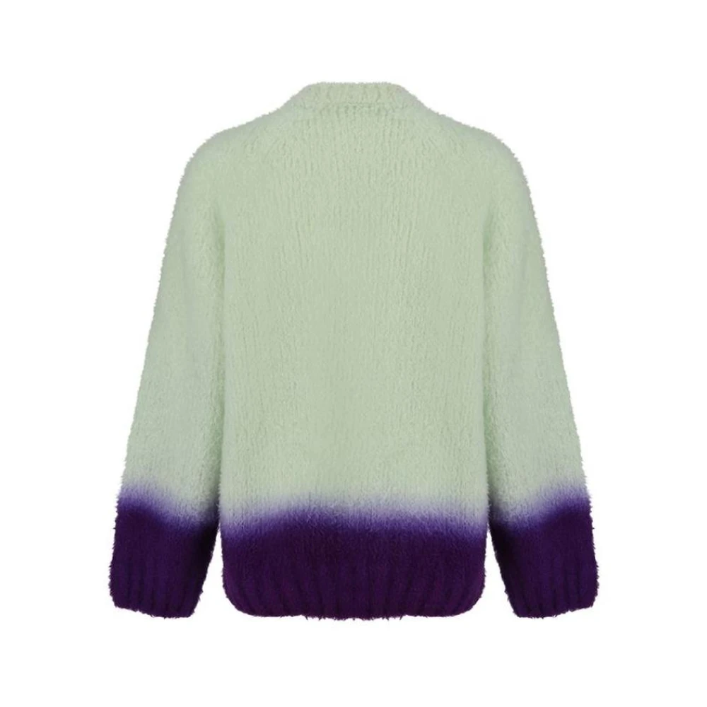 Sacai Dip Dye Mohair Gebreide Trui Multicolor Heren